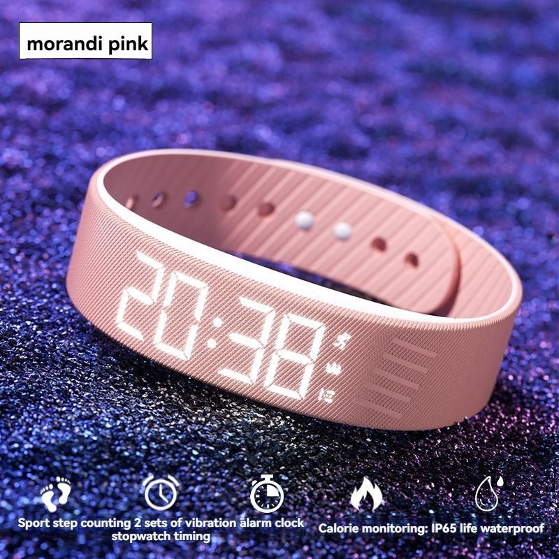 Women'S Watch Multifunctional Watch Alarm Watch Pedometer Watch Timer Watch - Rose red - Size 01