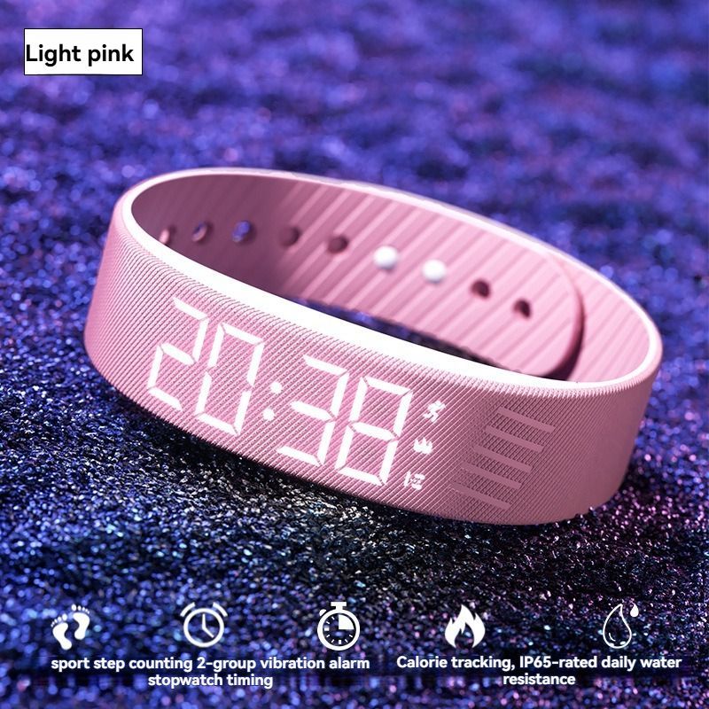 Women'S Watch Multifunctional Watch Alarm Watch Pedometer Watch Timer Watch - Rose red - Size 01