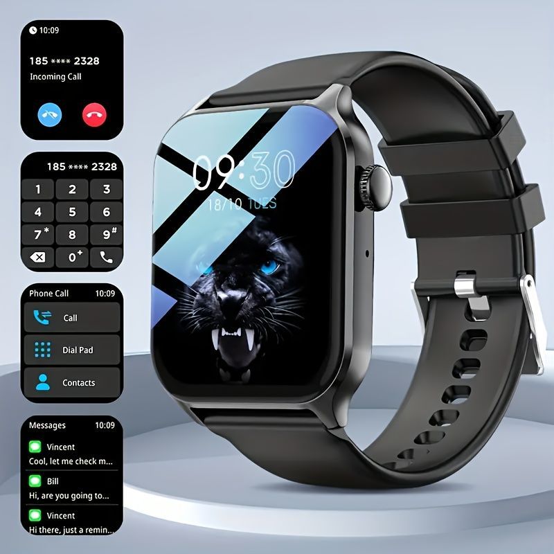 Smart Watch 1.83-Inch Screen Wireless Call Wireless Music Voice Control Sports - Pink - Size 001