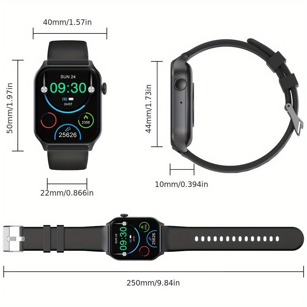 Smart Watch 1.83-Inch Screen Wireless Call Wireless Music Voice Control Sports - Purple - Size 001