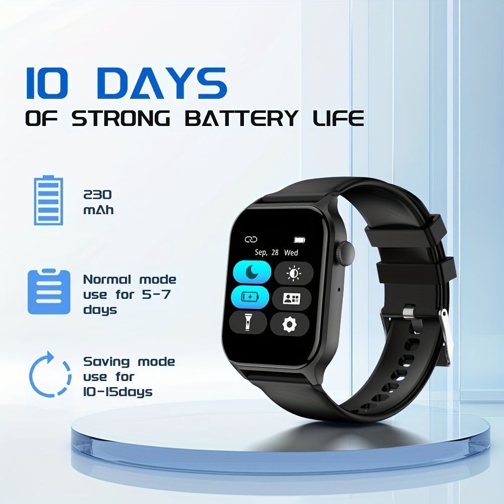 Smart Watch 1.83-Inch Screen Wireless Call Wireless Music Voice Control Sports - Purple - Size 001