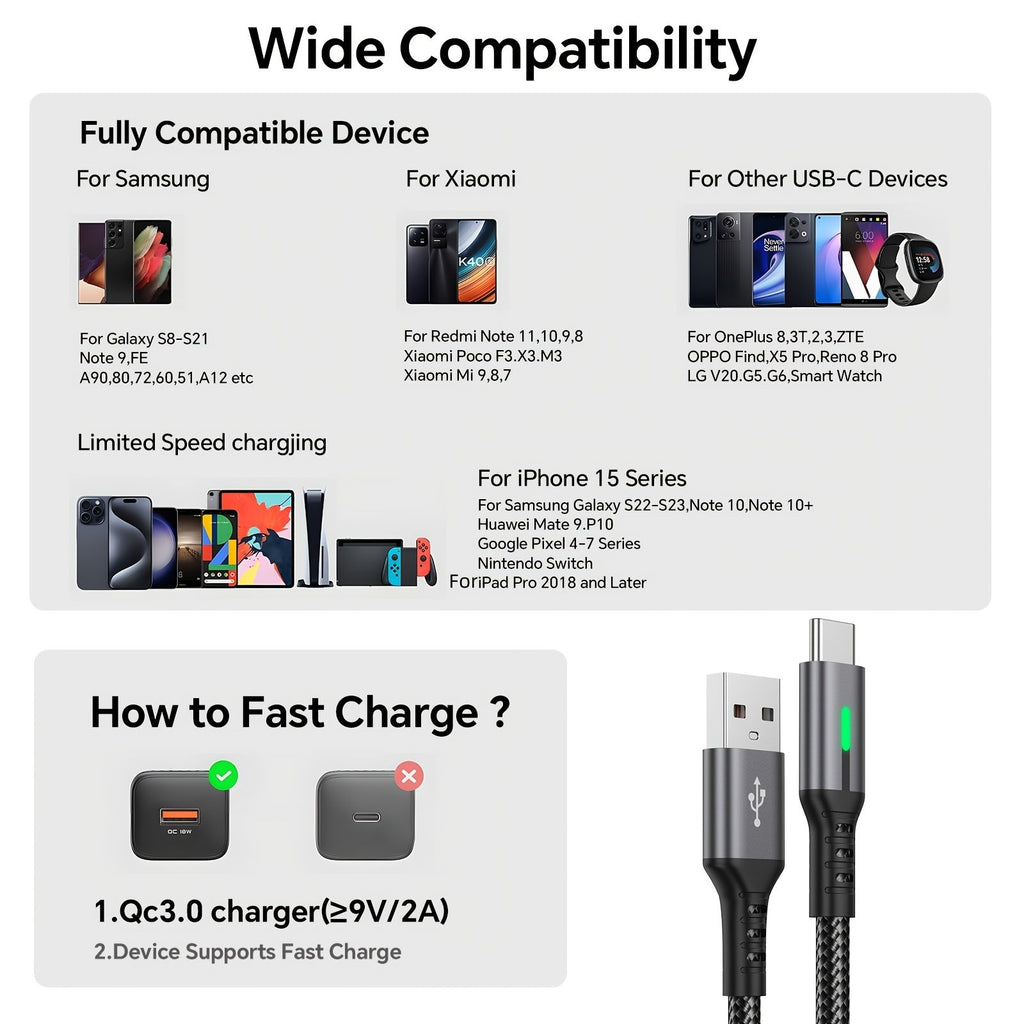 Pink Black 240W Type-C Cable Super Fast Charging 2M Data Cable Pink Charging Cable Durable