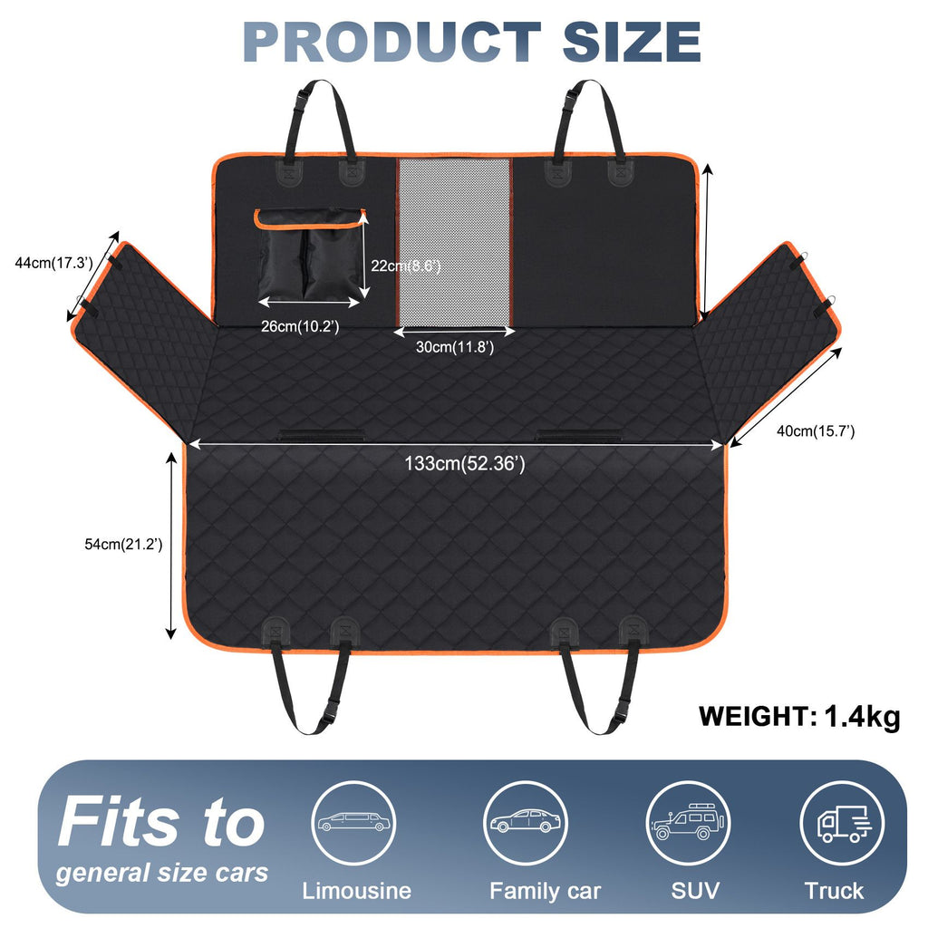 Dog Car Seat Cover for Australia – Durable, Easy Install with Side Flaps & Pockets