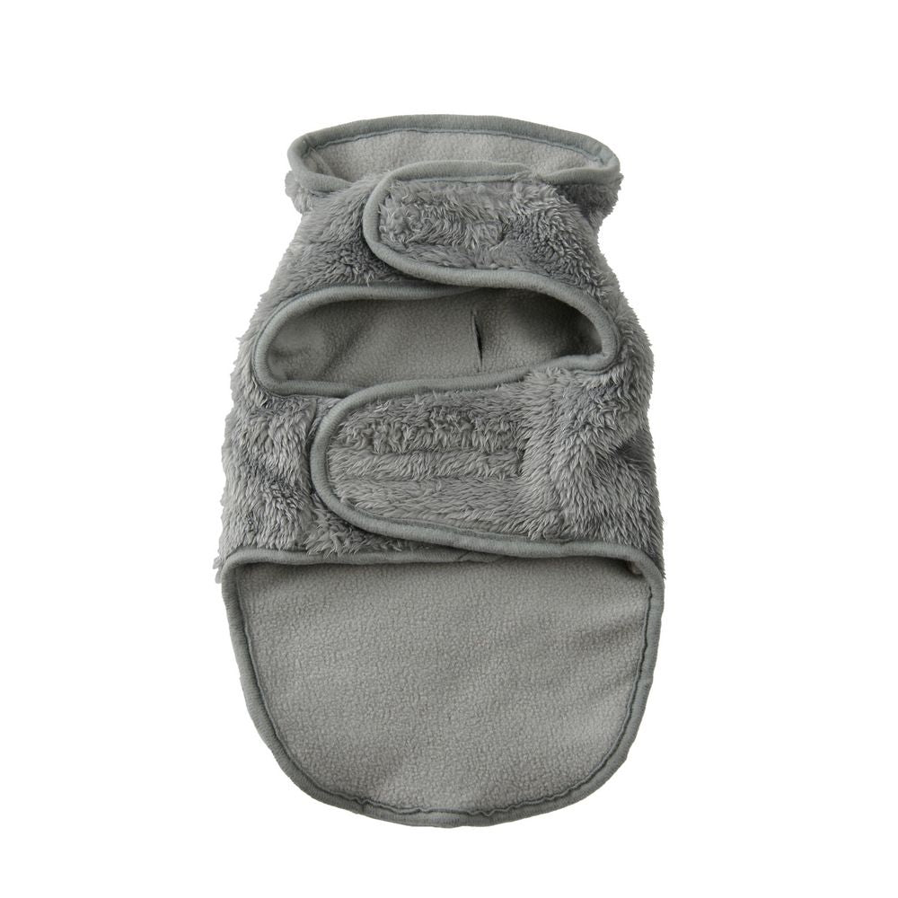 Grey XL Dog Fleece Vest for Dogs Under 100 Pounds