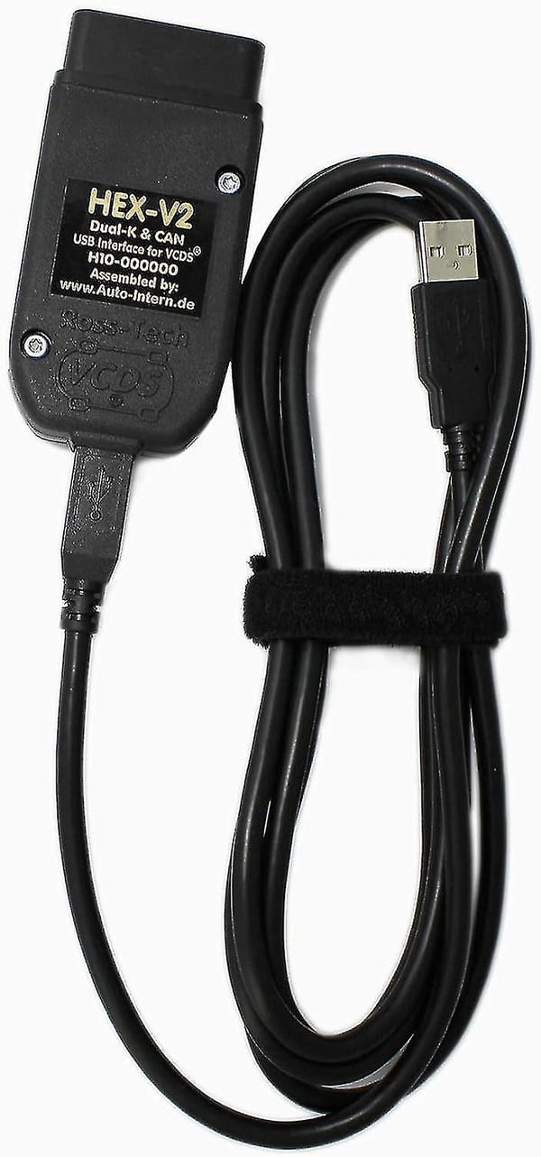 Car VCDS HEX-V 2 OBD2 diagnostic line, USB interface scanner with VCDS software, unlimited VIN, multi-language, Volkswagen Audi diagnostic line