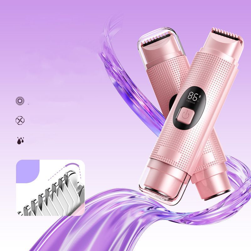 2-In-1 Hair Trimmer Portable Shaver Hair Removal Men'S Grooming Women'S - Pink - Size 20cm