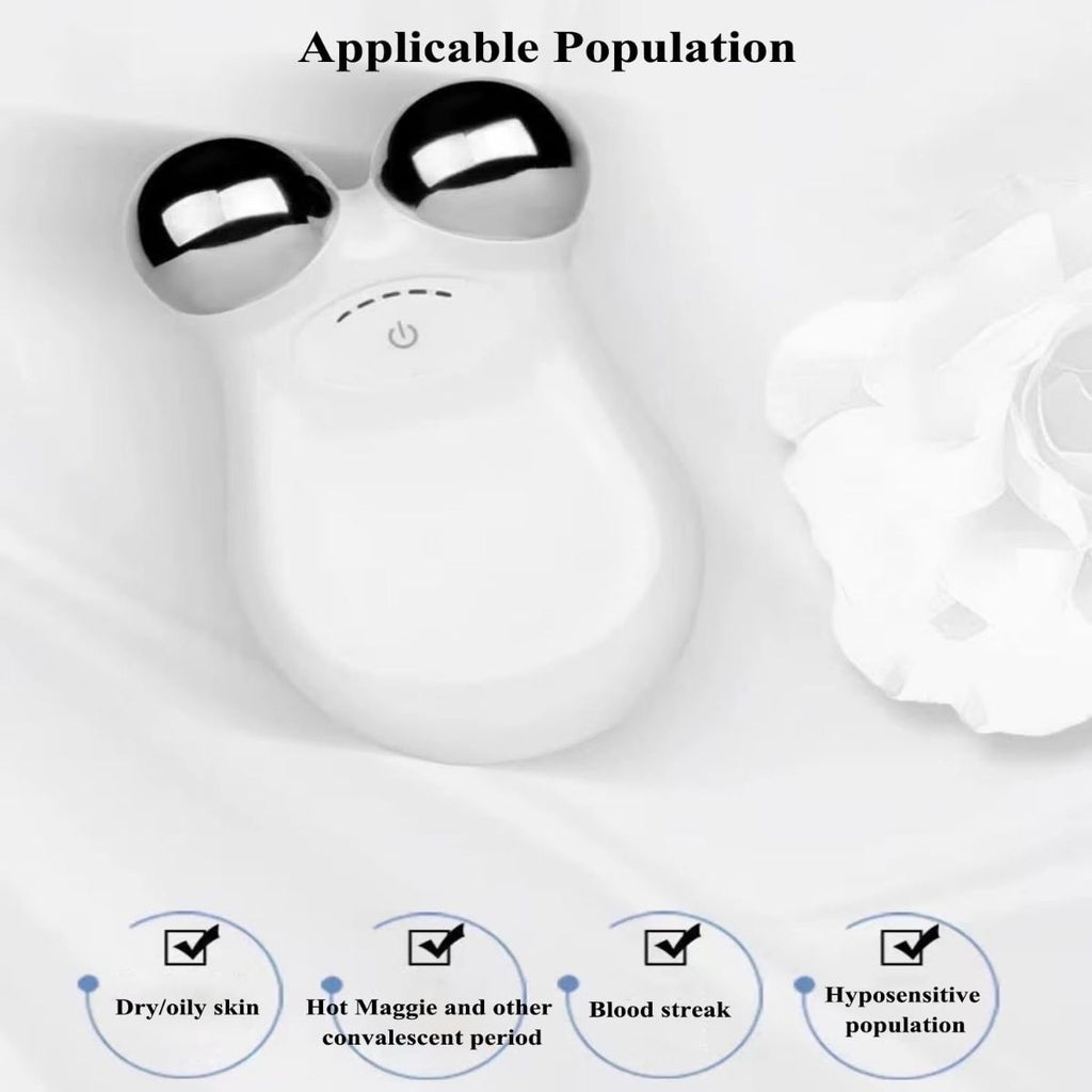Microcurrent Facial Device,Enhances The Ability to Lift The Face and Tighten The Skin,Facial Wrinkle Equipment - Pink - Size 106mm