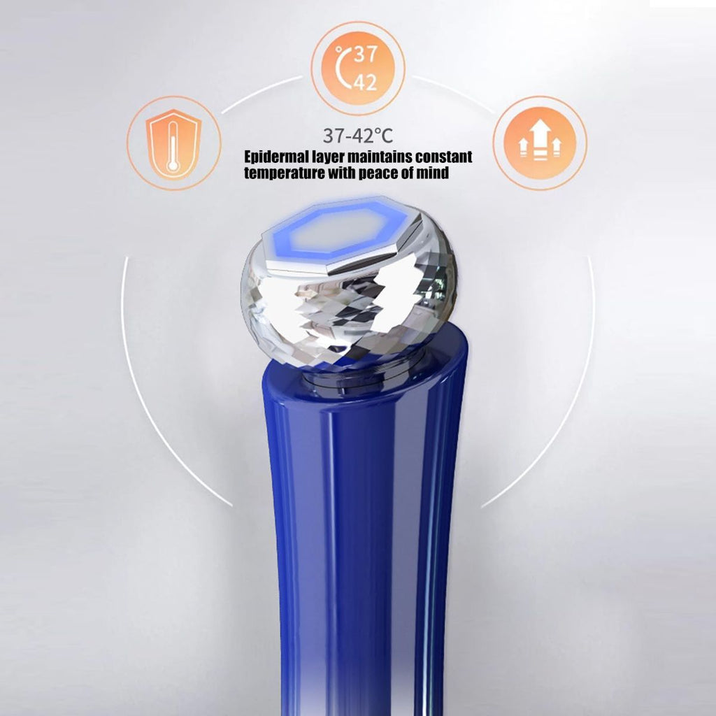 Mode Cooling and Warming Massage Tool with Silents Motor for Sensitives Skin and Tired Eye Relief Quiet Throb Massagers - Red - Size 15cm
