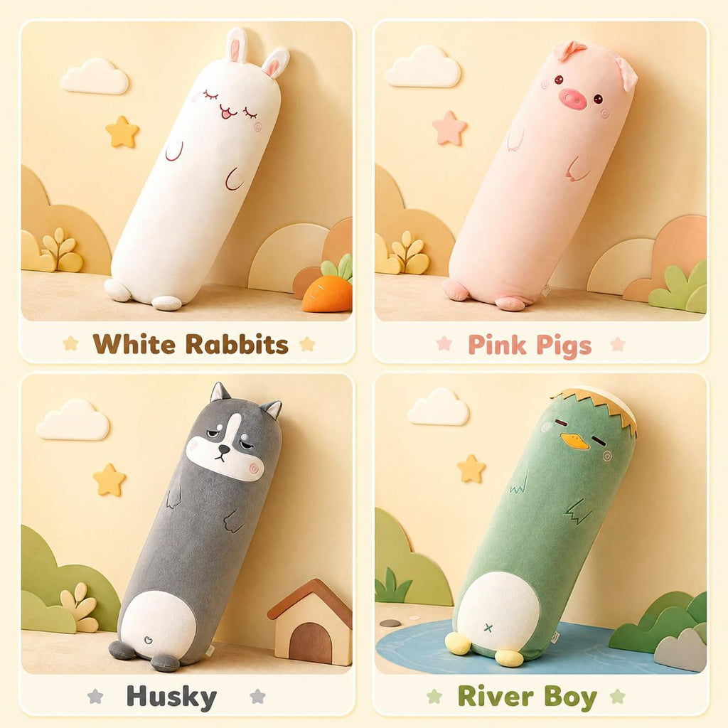 Long-Shaped Pillow Plush Pillow Hugging Pillow Soft Pillow Sleeping Pillow Gift - Blue - Size 39in