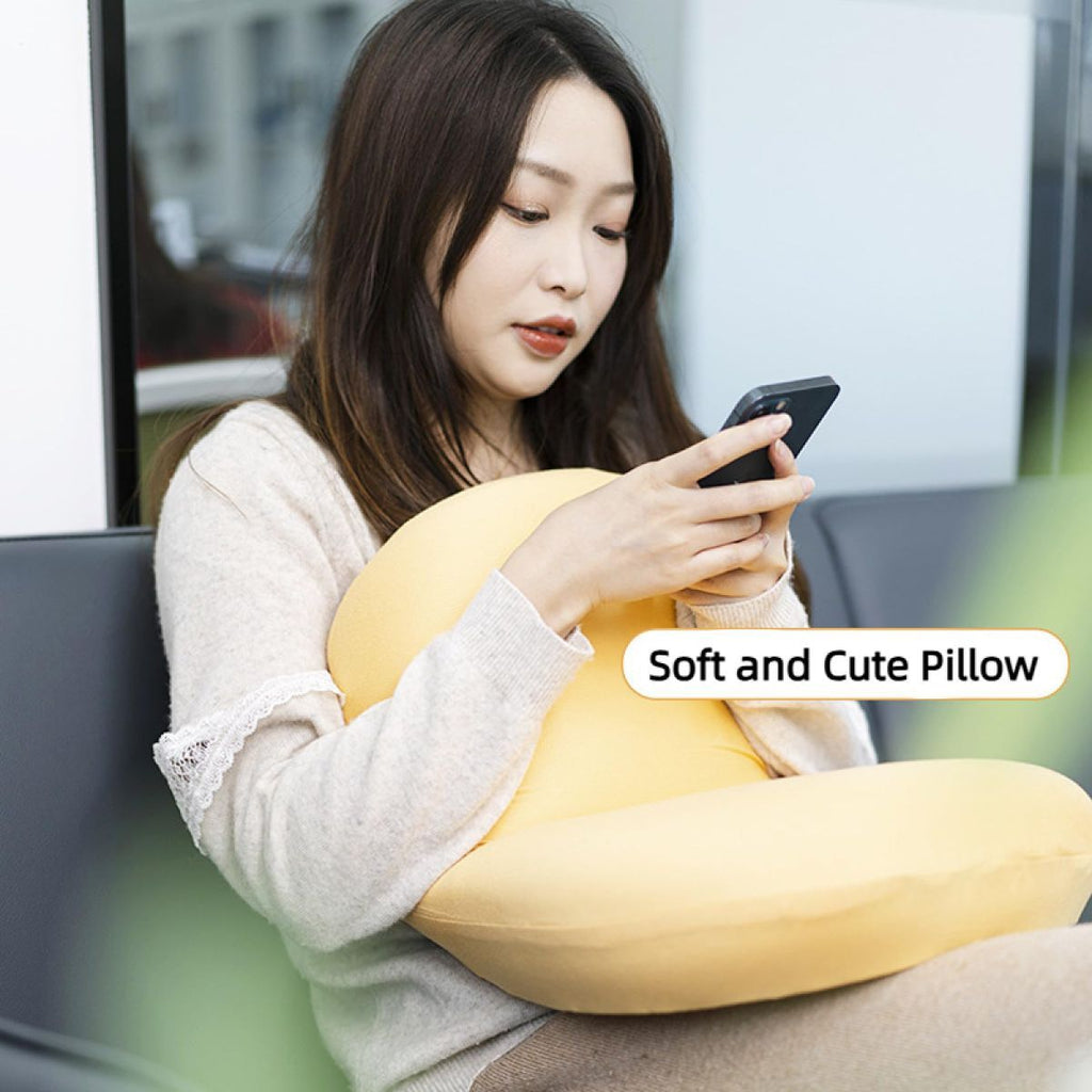 Soft and Comfortable Cat Belly Pillow Home Memory Foam Pillow Cervical Deep Sleep Memory Pillow High Pillow - Sky Blue - Size 55 * 35 * 11cm
