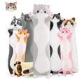 Long Cat Plush Pillow Cat Plush Toy PP Fabric Pillow Soft Cat Pillow Cat-Themed - Gray - Size 19.7in