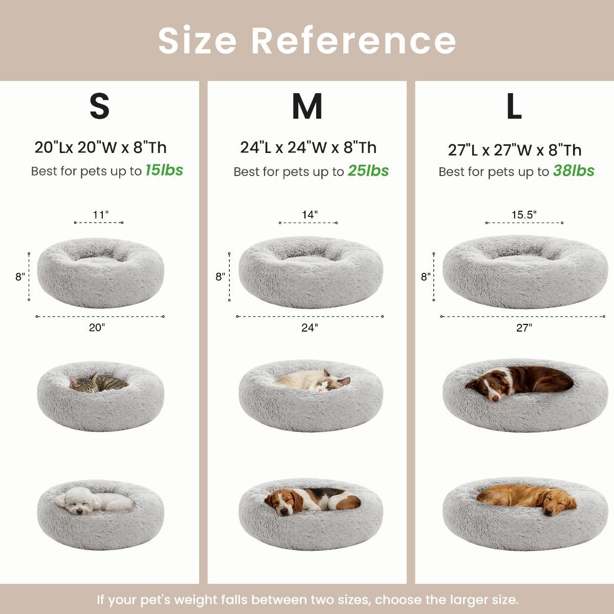 Pet Bed Anti-Anxiety Pet Bed Donut Pet Bed Small Dog Bed Medium Dog Bed Cat Bed - Navy / 20in