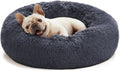 Pet Bed Anti-Anxiety Pet Bed Donut Pet Bed Small Dog Bed Medium Dog Bed Cat Bed - Navy - Size 27in