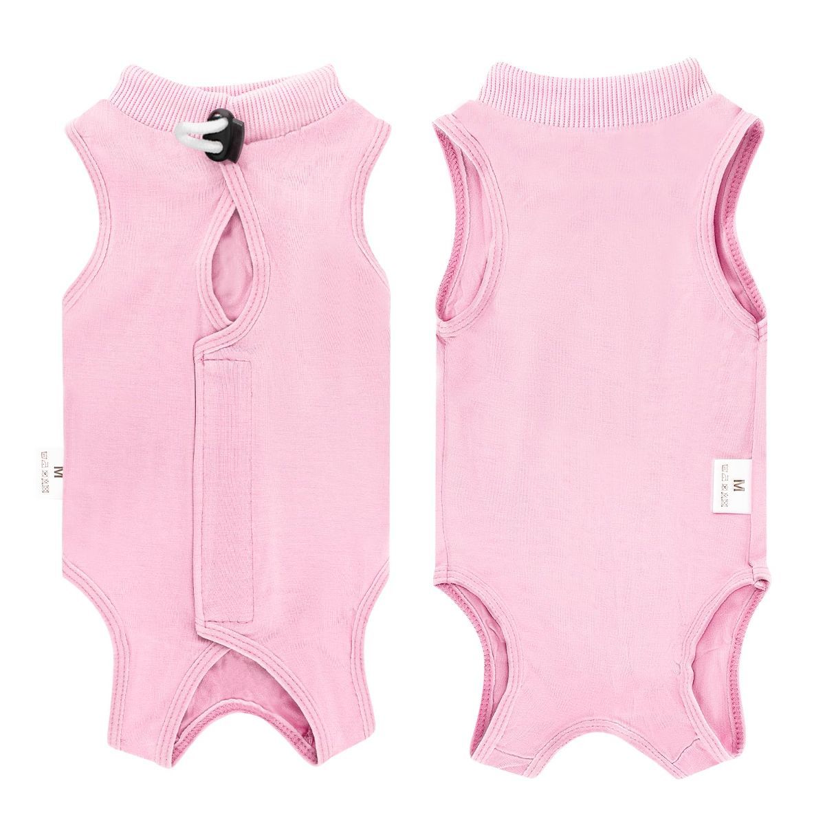 Cat Recovery Jumpsuit Abdominal Wound Protection Post-Surgery Cat Clothing - Pink - Size M(Above 3.5 lbs)