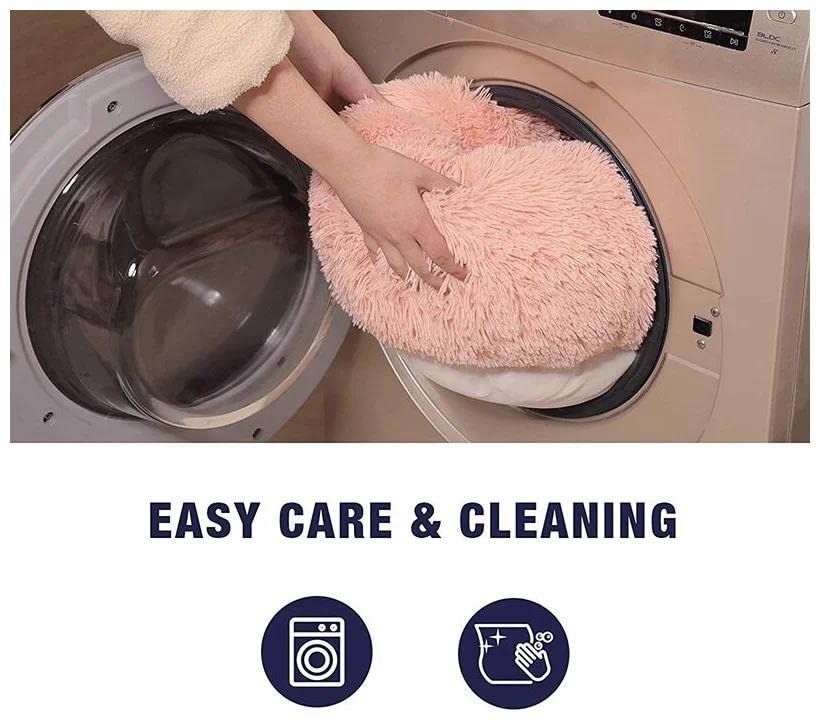 Cat Bed Fluffy Cat Bed Round Cat Bed Cat Furniture Cat Comfort Cat Sleeping Bed - Green / 20in