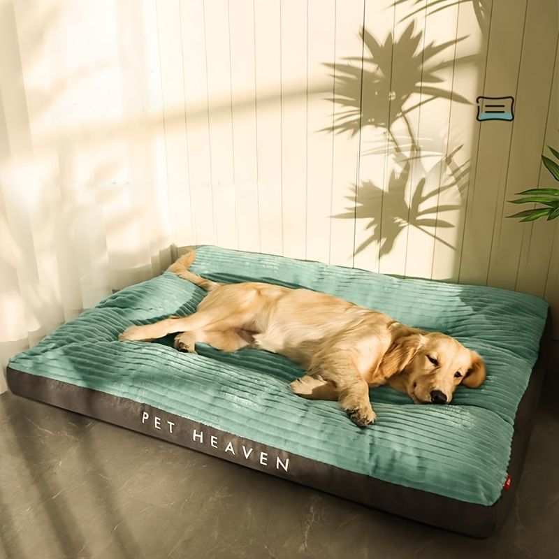 Warm Dog Bed Washable Pet Bed Non-Slip Dog Bed High Backrest Dog Bed Thick Dog - Green - Size 23.6*18.5in