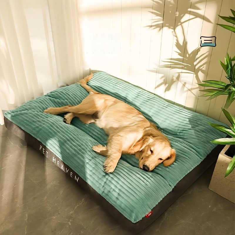 Warm Dog Bed Washable Pet Bed Non-Slip Dog Bed High Backrest Dog Bed Thick Dog - Green - Size 23.6*18.5in