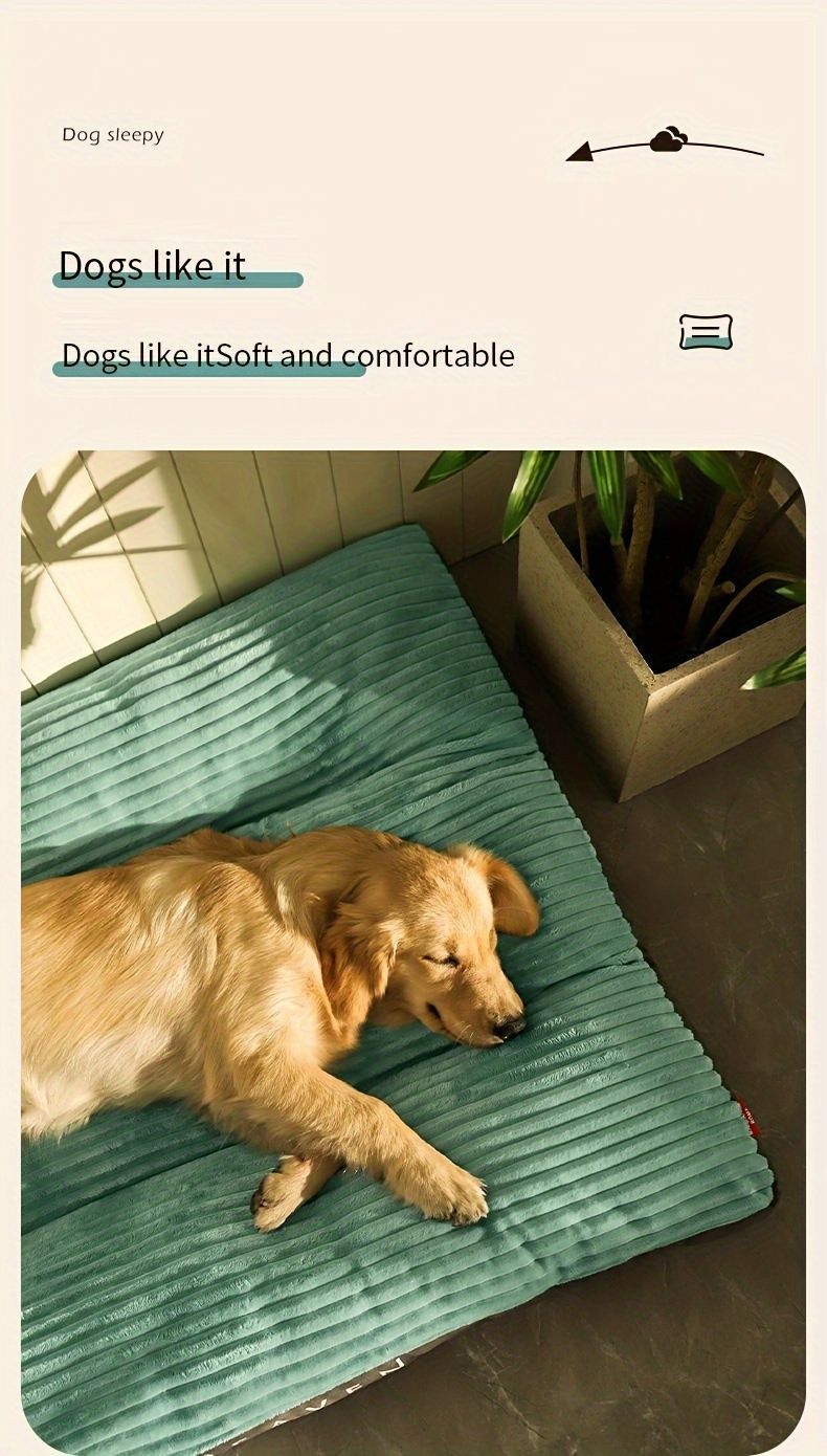 Warm Dog Bed Washable Pet Bed Non-Slip Dog Bed High Backrest Dog Bed Thick Dog - Green - Size 31.5*25.6in