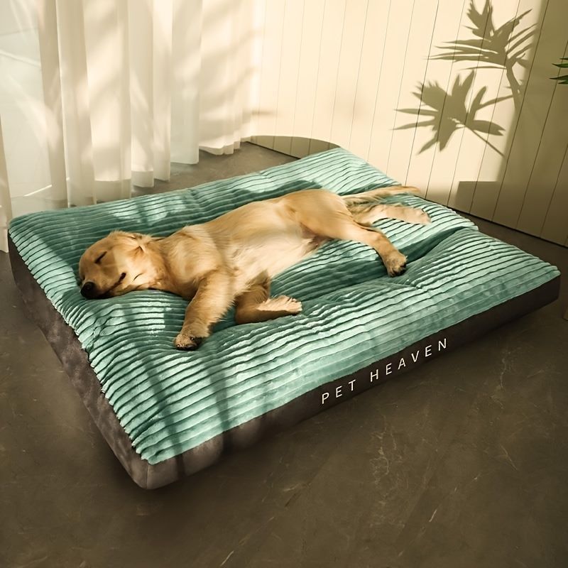 Warm Dog Bed Washable Pet Bed Non-Slip Dog Bed High Backrest Dog Bed Thick Dog - Green - Size 39.3*29.5in
