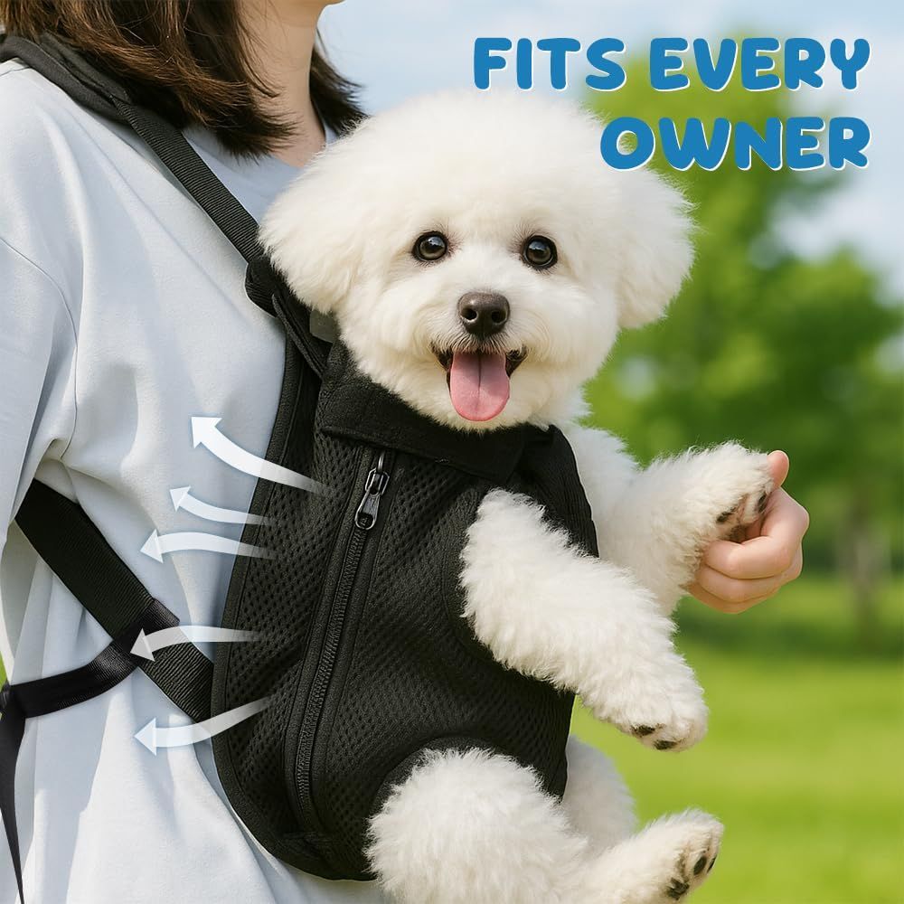 Dog Carrier Backpack Small Dog Carrier Pet Carrier Hands-Free Dog Carrier - Black / XL