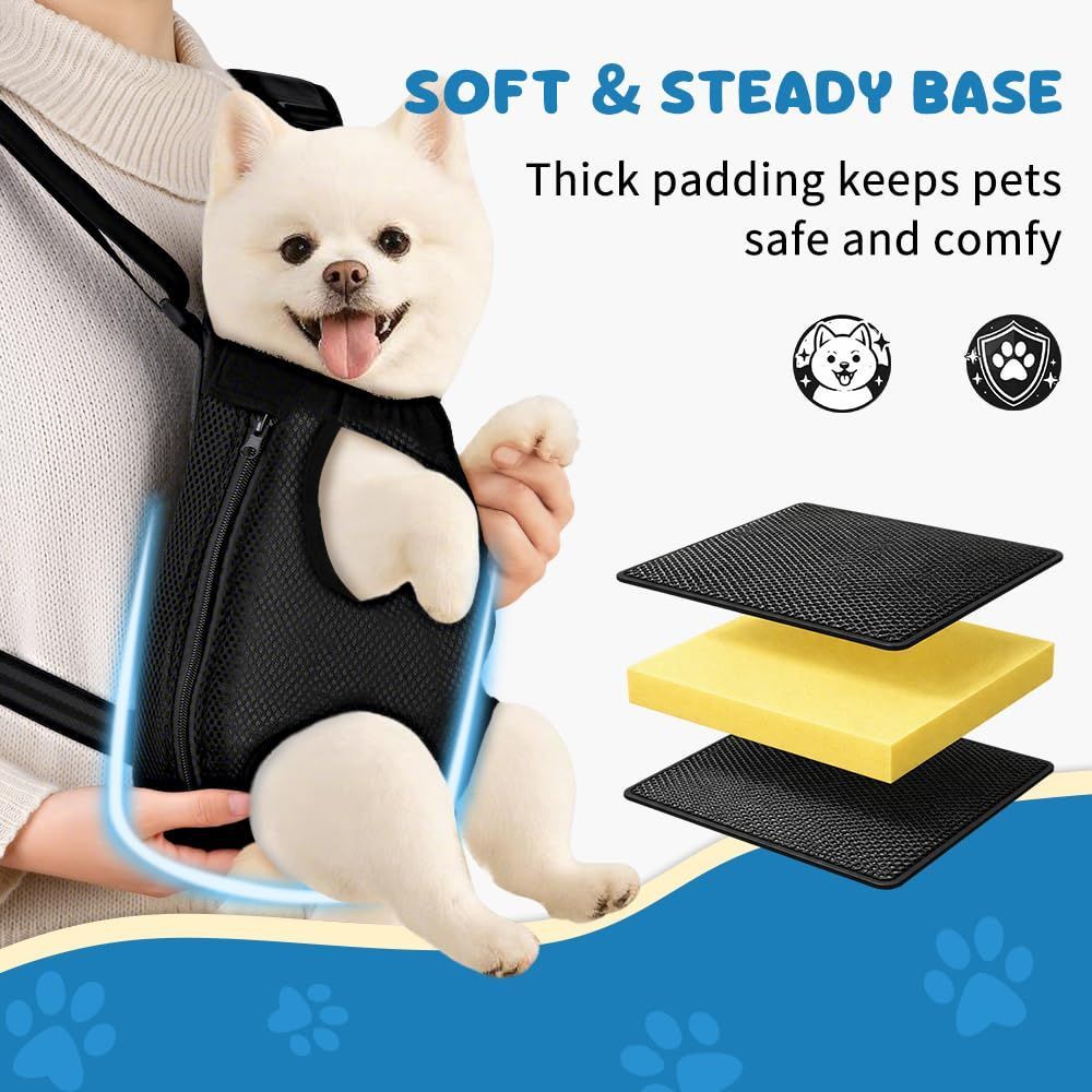Dog Carrier Backpack Small Dog Carrier Pet Carrier Hands-Free Dog Carrier - Black / XL