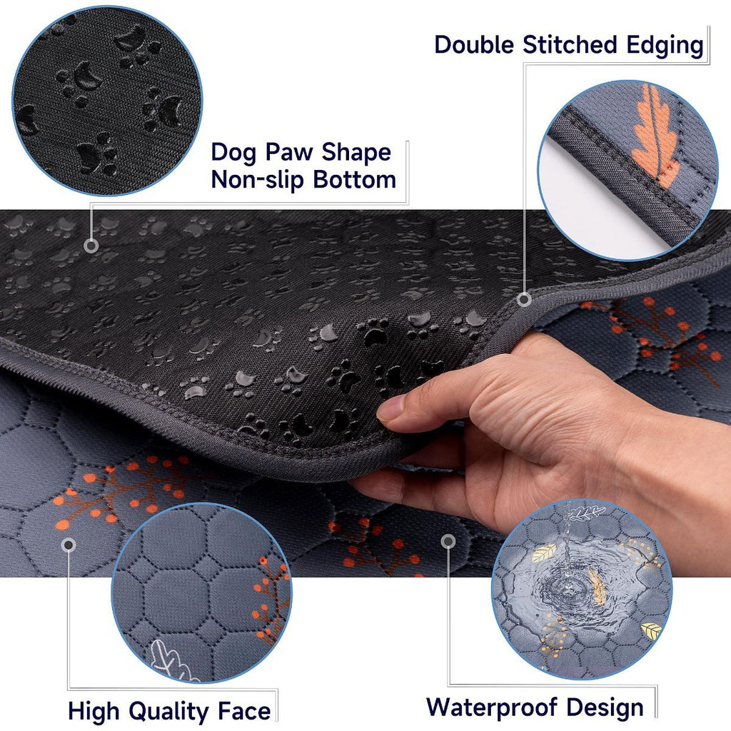 2-Pack Reusable Dog Urine Pads Dog Pee Pads Absorbent Dog Pads Dog Training Pads - Dark Gray / 36in*41in
