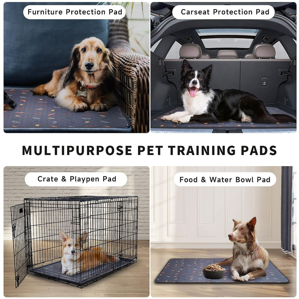 Reusable Dog Urine Pads Dog Pee Pads Absorbent Dog Pads Dog Training Pads - Dark Gray / 72in*72in