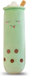 Bubble Tea Plush Pillow Soft Plush Toy Skin-Friendly Pillow Multiple Sizes Cute - Green - Size 36in