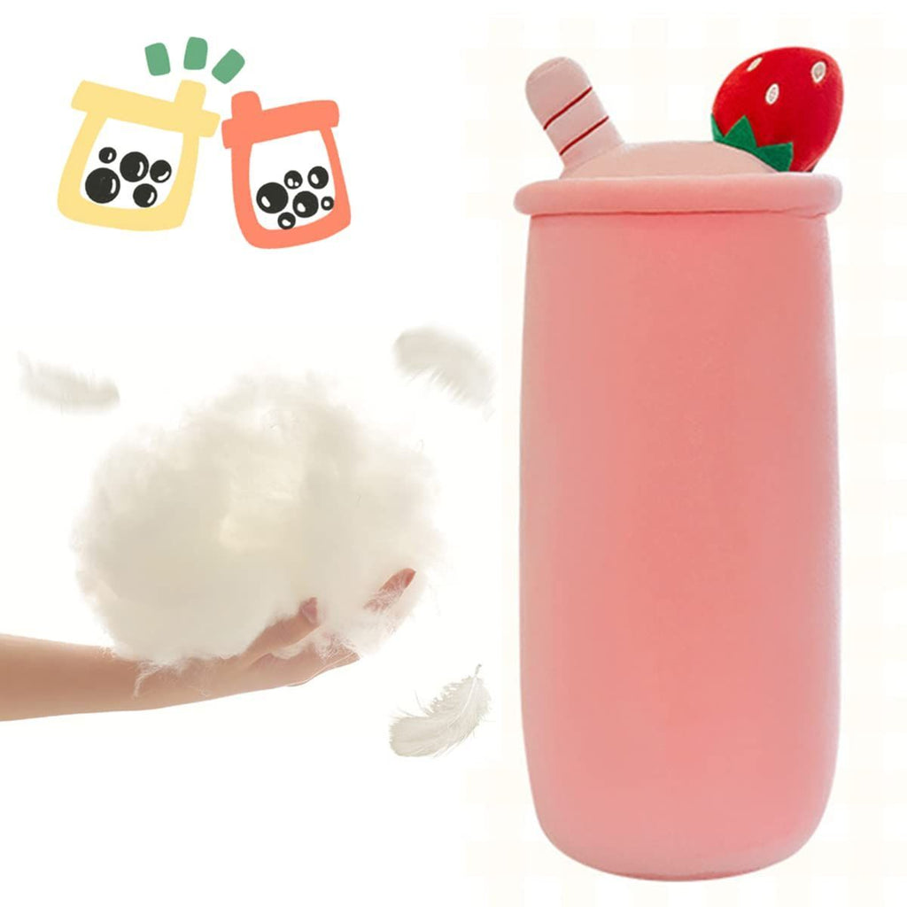 Bubble Tea Plush Pillow Soft Plush Toy Skin-Friendly Pillow Multiple Sizes Cute - Yellow - Size 43in