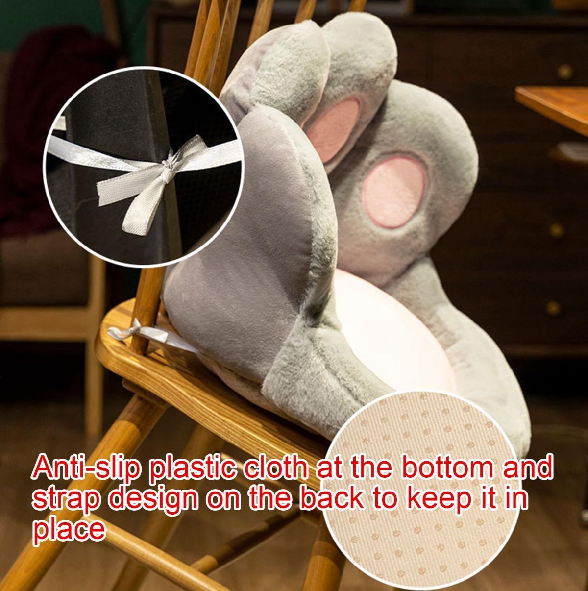 Cat Paw Cushion Chair Cushion Plush Cushion Home Decor Gift For Her Versatile - Pink - Size 45*40*35cm
