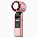 Portable Fan Handheld Mini Turbo Fan Battery ， High Speed Powerful Ice Cooling 5 Speed Adjustable Rechargeable Personal Fans for Beach Camping Travel Working （Cherry Blossom Pink）