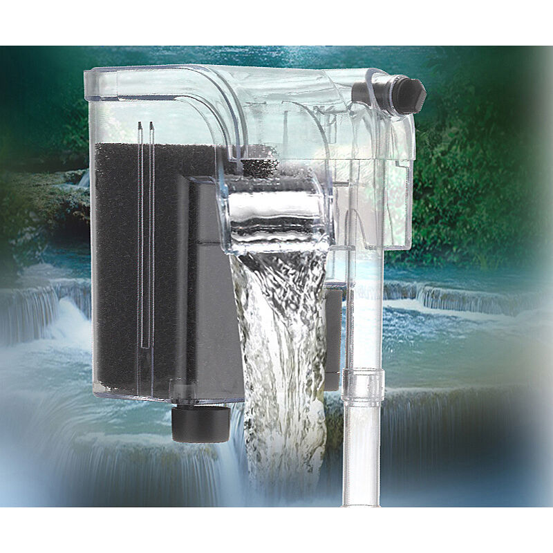 Slim External Aquarium Filter, 3-Stage Adjustable Filter For Aquarium Up To 20L, 250 Lph, 3W