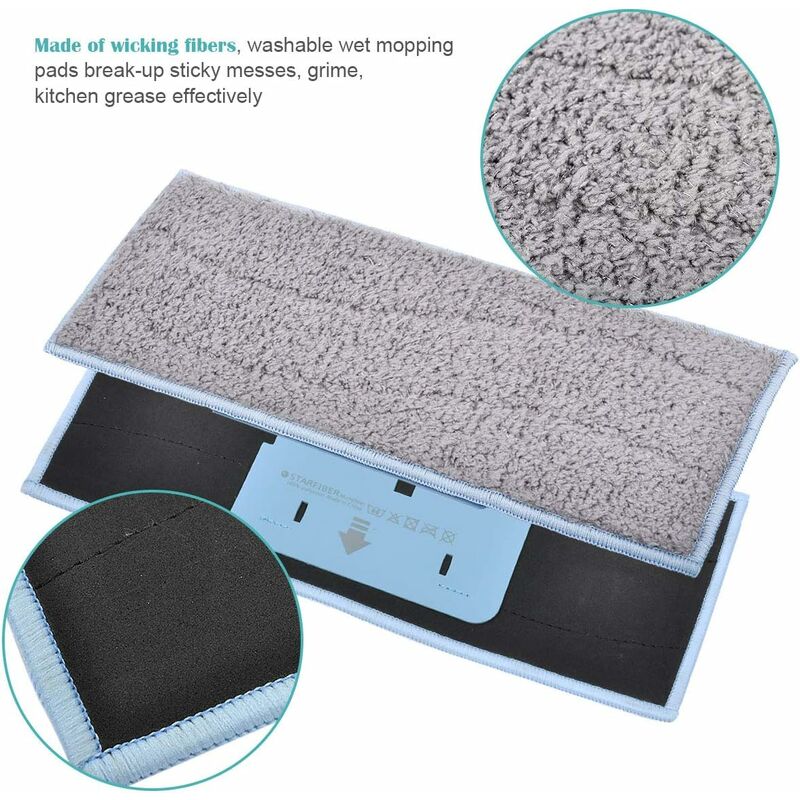 4 Pack Reusable Washable Mop Pads For Braava Jet M6134