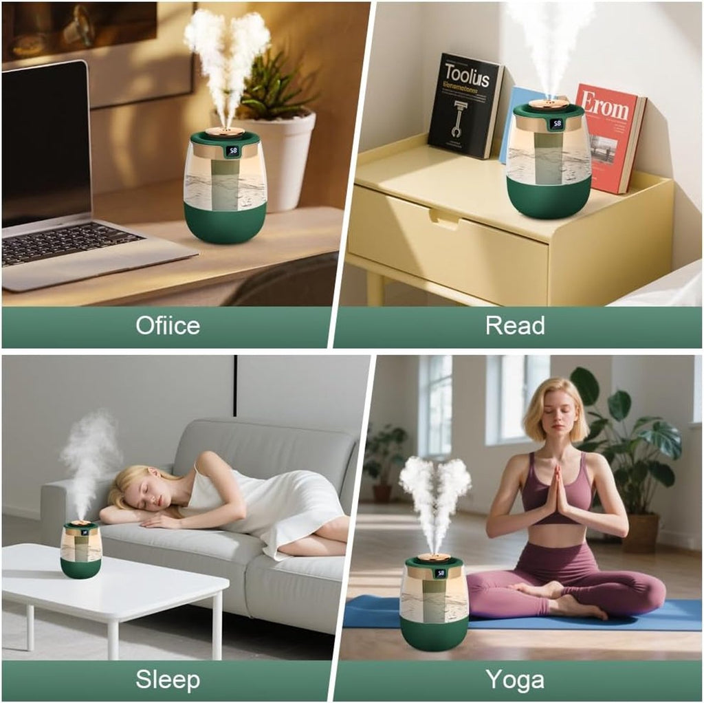 Humidifiers - Bedroom humidifier - Mini humidifier - Children's room humidifier - Humidifier with hygrometer - Humidifier with night light for bedroom - Children's room - Plants - Vegetables