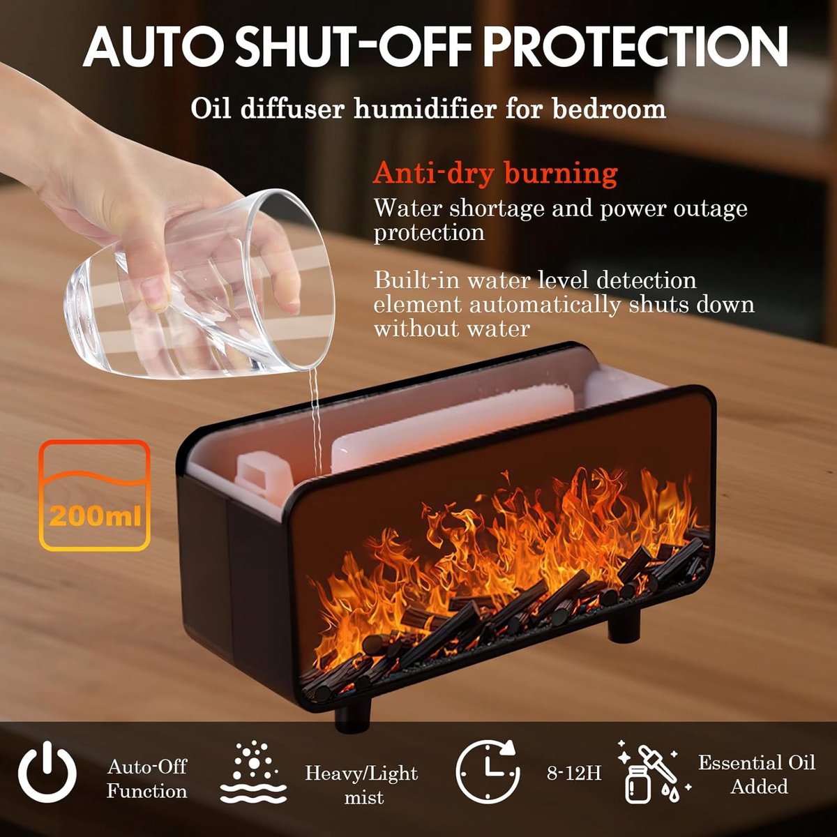 Snow House 3-in-1 Humidifier - Aromatherapy - Bedroom - Automatic Fragrance Diffuser - Mood Lighting - 7 Colors - Halloween Decoration - Christmas Gifts - For Home/Office - Wit