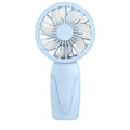 Portable Mini Hand Fan USB Rechargeable with 3 Speeds, Quiet Handheld Fan, Blue