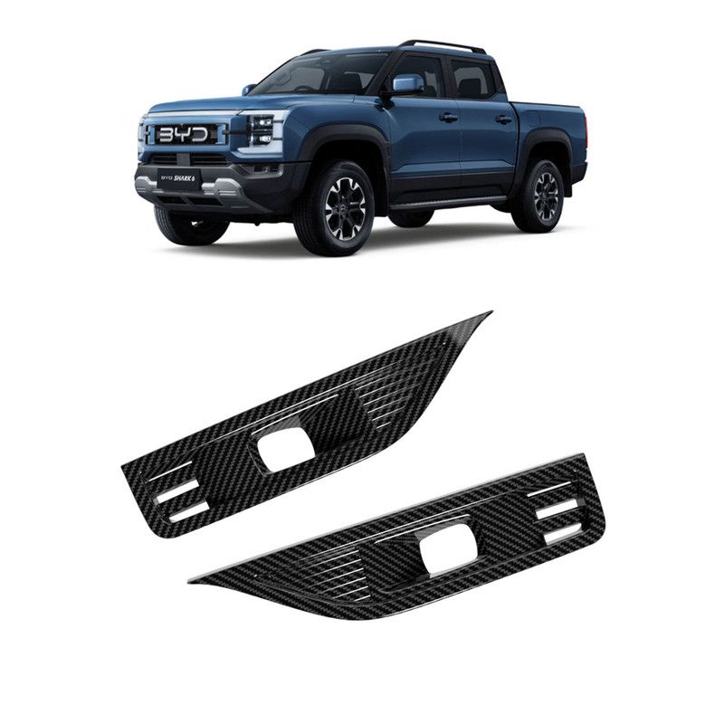 Side Fender Marker Light Covers for BYD Shark 6 Carbon Fibre Finish Pair
