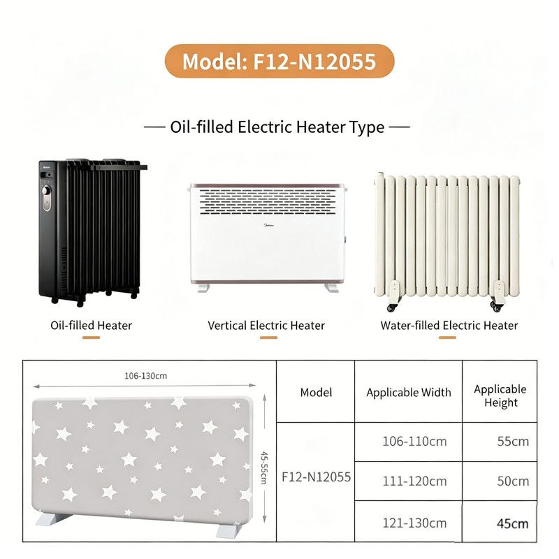 Heater Protective Cover Star Pattern for F12-N12055 Dustproof Washable