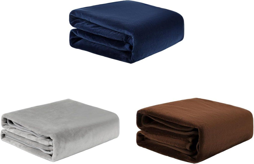 USB Rechargeable Heated Blanket Soft Flannel Blue, 100 x 70 cm
