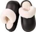 Womens Winter Slippers Waterproof Removable Lining Black, Size 36-37, 23 cm