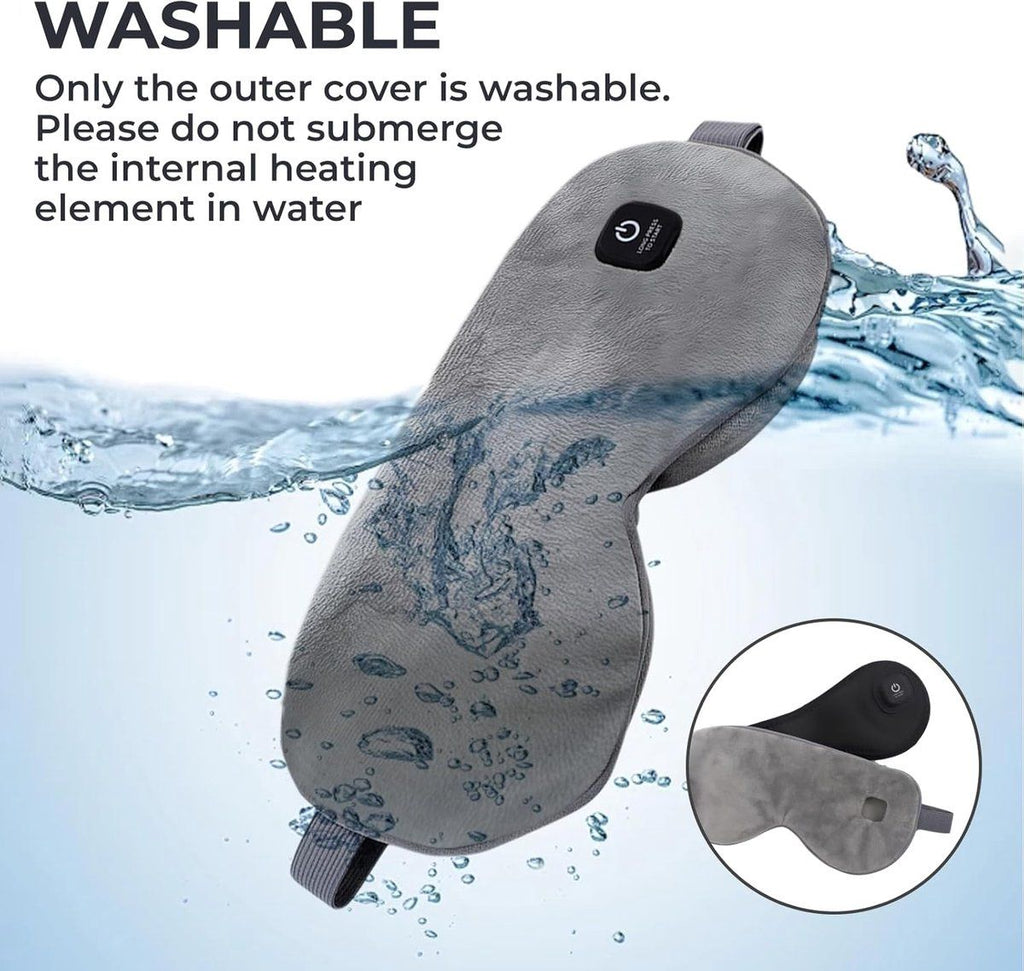 Heated Eye Mask Wireless Washable with 3 Temperature Settings