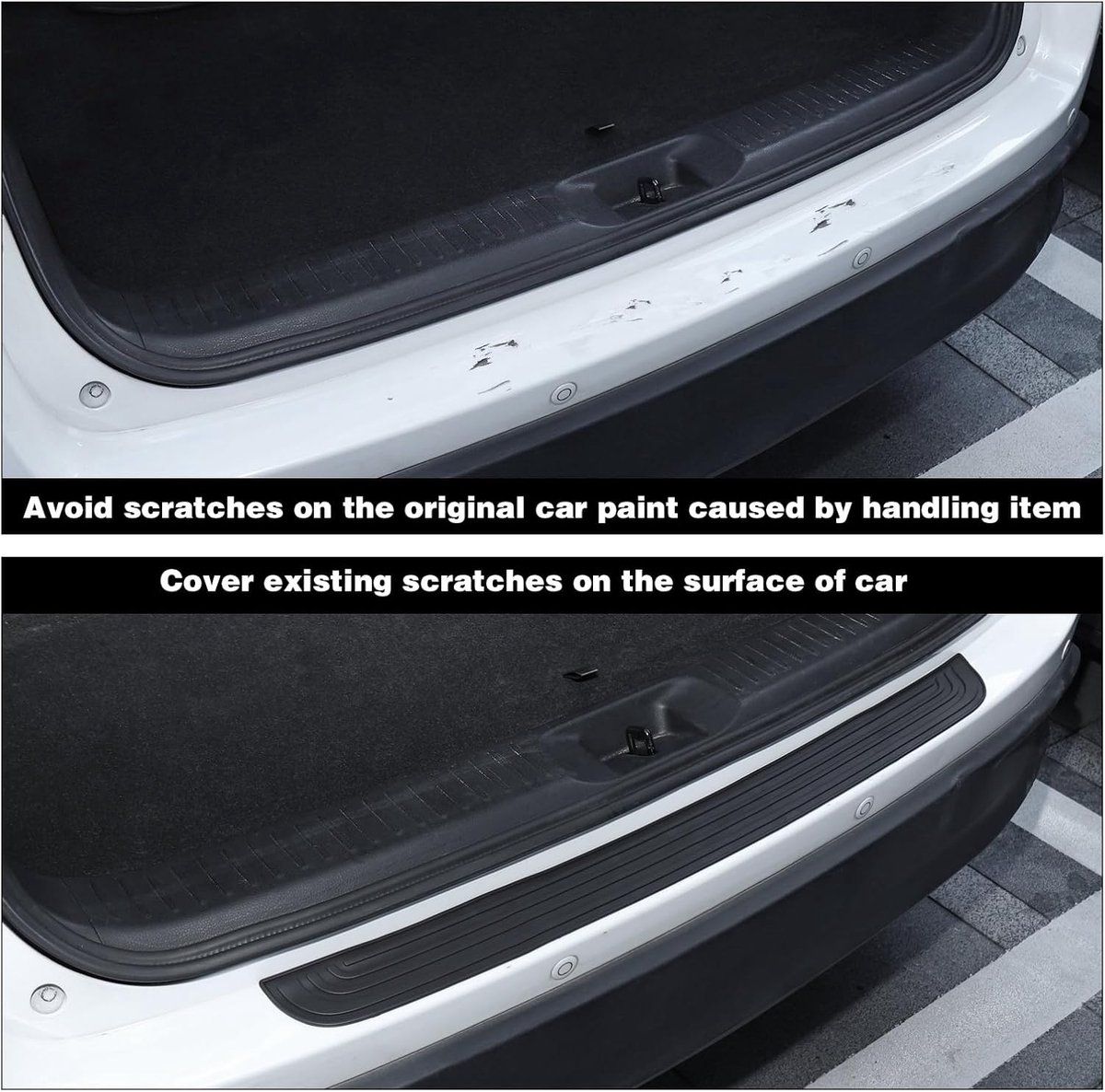 Blue Universal Car Bumper Protection Strip Scratch Resistant Anti Slip, 104 x 9 cm