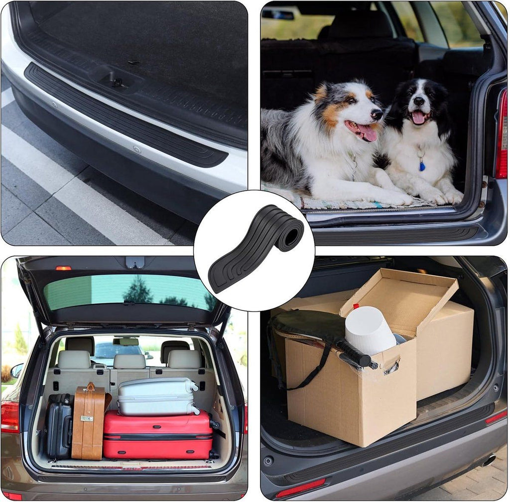 Black and Blue Universal Car Bumper Protection Strip Scratch Resistant Anti Slip, 104 x 9 cm