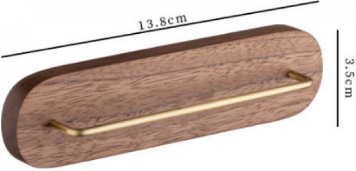 Coffee filter holder - Coffee filter holder - Filter bag holder - Filter paper holder - Conical - Wooden and brass - 13.8*3.5cm - for coffee filter - for restaurant coffee shop