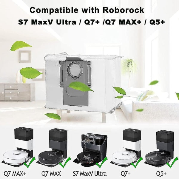 Roborock Q7 Max Q7 Max Plus Compatible Vacuum Cleaner Bags 12 Pack