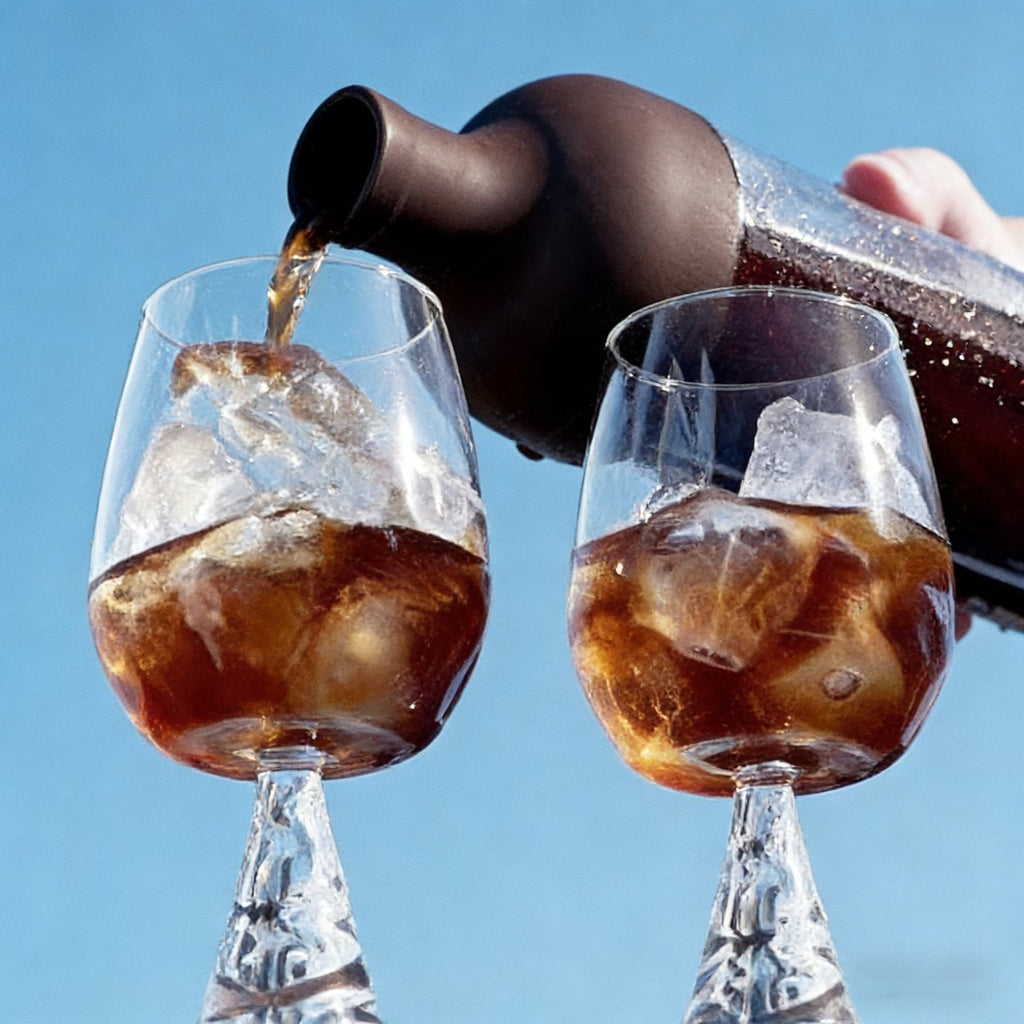 Cold Brew Coffee Pot - 1000 ml Glass Carafe with Infuser - For Iced Coffee & Iced Tea - Easy to Fill and Clean - Brown