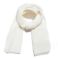 White Chunky Cable Knit Winter Scarf for Women and Men, 190x30 cm Warm Oversized Wrap, Soft Cashmere-Like Acrylic for Cold Weather Christmas Gift