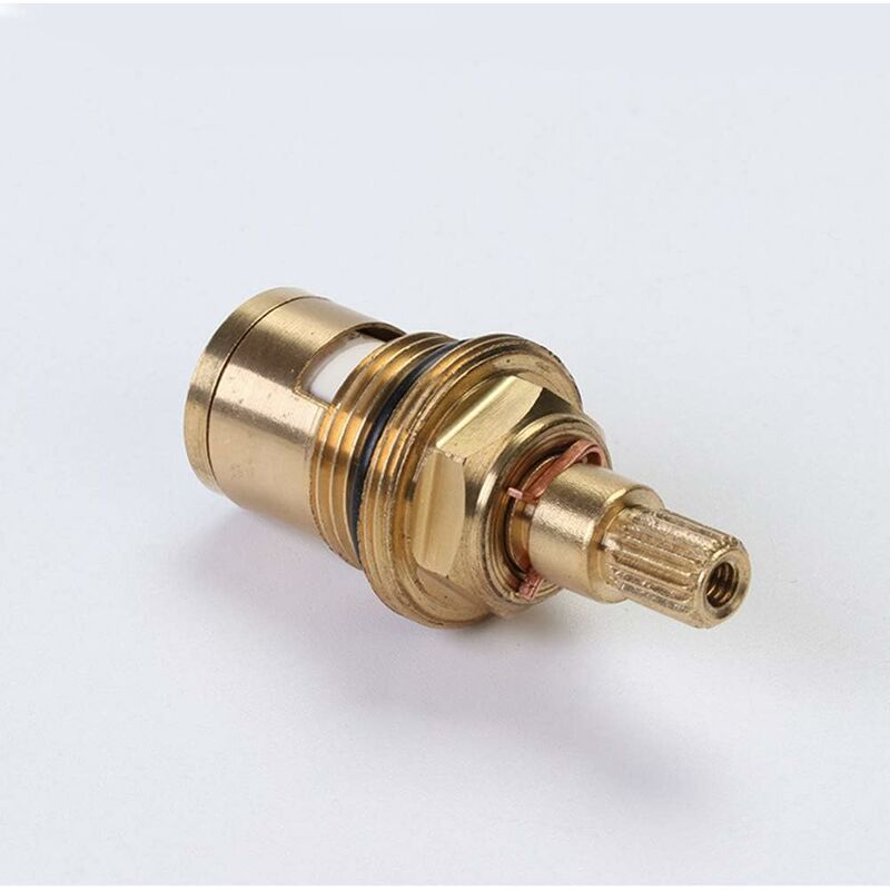 Compatible with 1/2 Ceramic Faucet Cartridge, Hot and Cold Ceramic Faucet, G1/2 Thread, 20-Tooth Valve Stem, Blue Finish