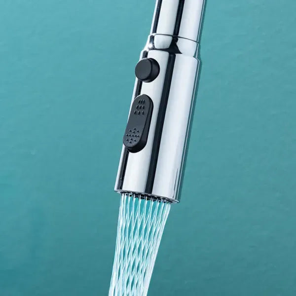 Spray head compatible with kitchen mixer 3 Spray Modes 720 Degree Rotation Rotatable faucet shower, Silver Finish