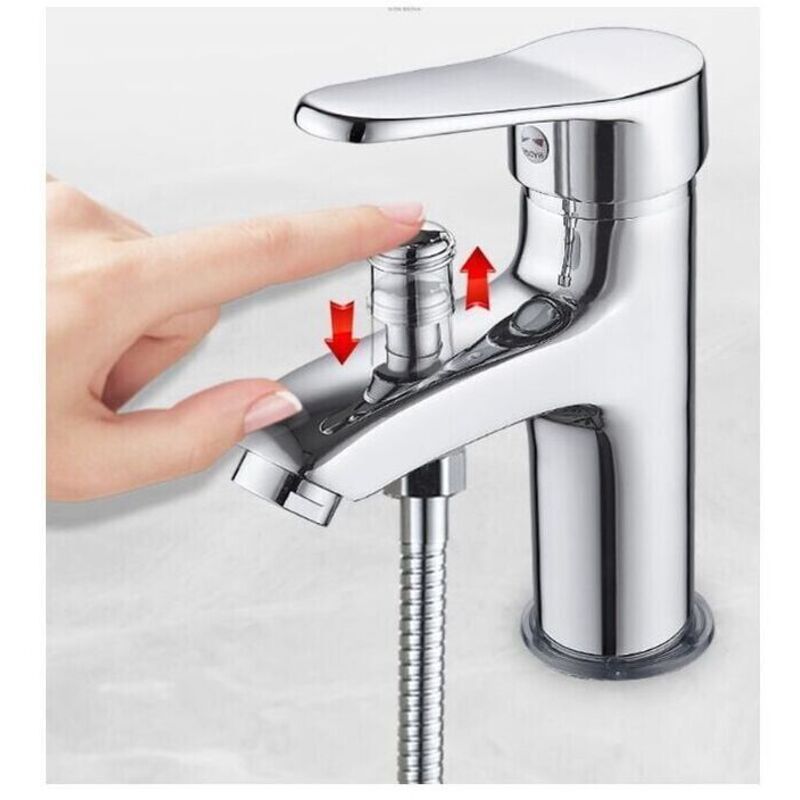 Shower Mixer Shower Faucet Single Hole Hot and Cold Dual-use Faucet Alloy, Hot and Cold Basin Faucet with Shower Dual-use Single Hole Valve